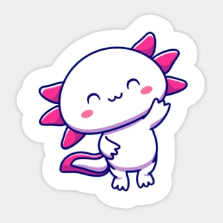 Smiling Axolotl Design T-shirt Hoodies Sticker